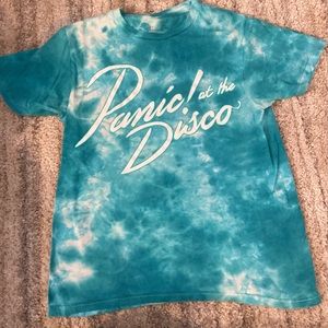 PANIC AT THE DISCO Size Small Blue Tie Dye T-Shirt